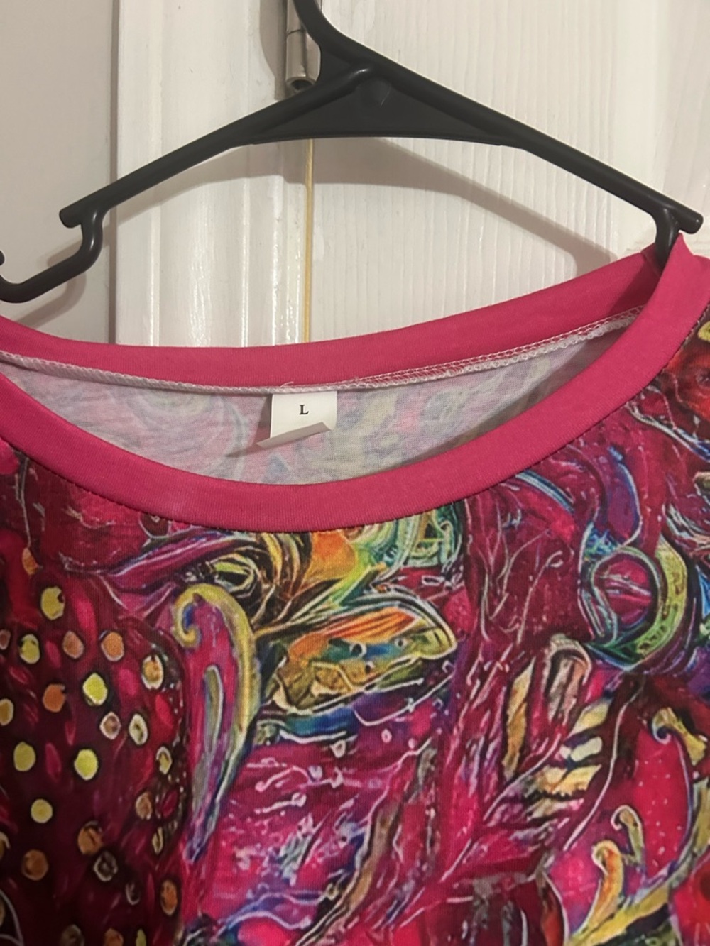 Women's Pink Multicolor Floral-Print Long Sleeve Top - Picture 3 of 4
